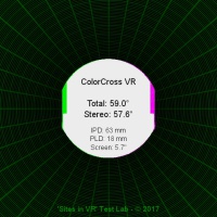 Field of view of the ColorCross VR viewer.