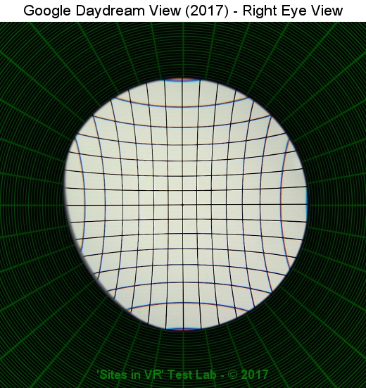 View from the right lens of the Google Daydream View (2017) viewer.