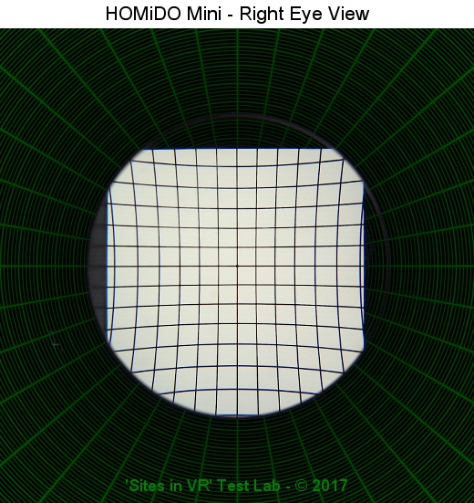 View from the right lens of the HOMiDO Mini viewer.