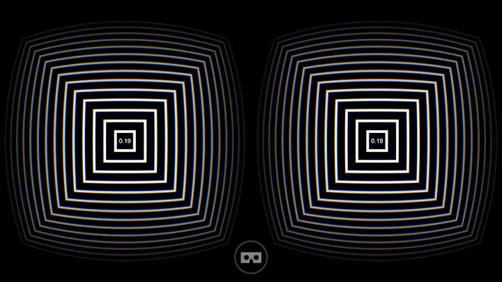Sites in VR app's inner distortion calibration screen.