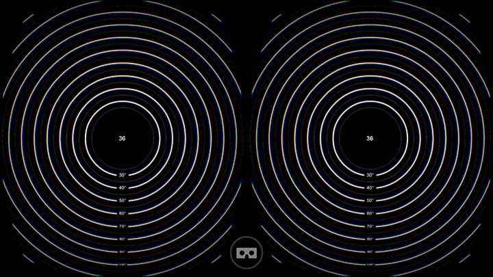 Sites in VR app's screen-to-lens distance calibration screen.